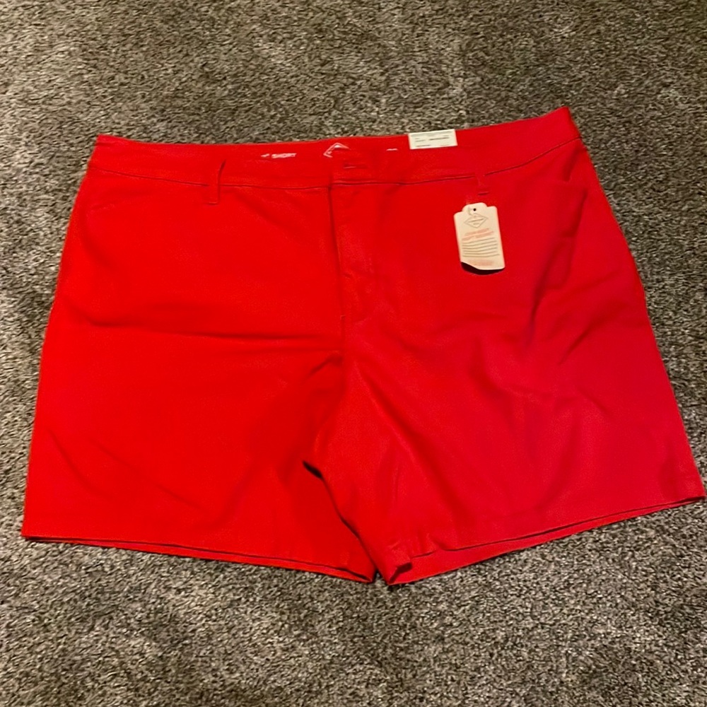 Ladies chino shorts size 20 in fire engine RED